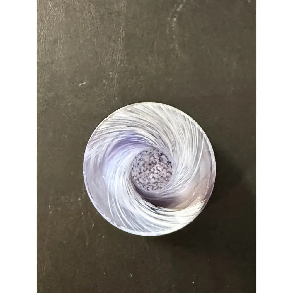 Hand-Blown Purple & White Spiral Art Glass Bud Vase – Studio Glass 5”